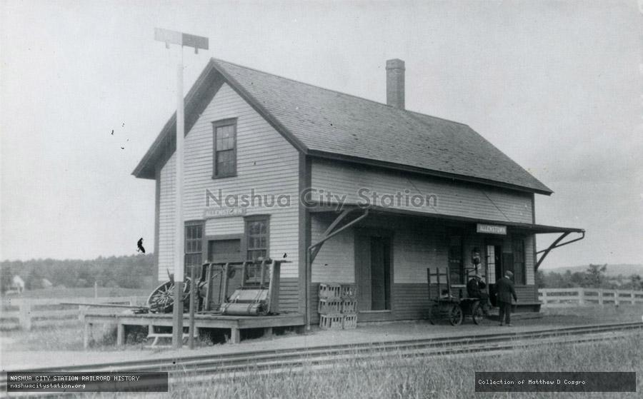 Postcard: Allenstown depot